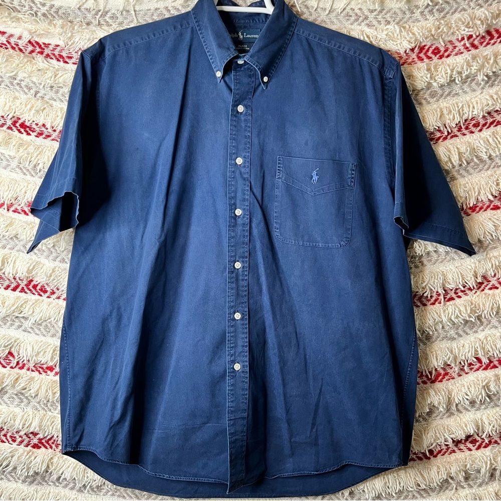VTG Ralph Lauren Blake Fit Button Down Dress Shirt Size XL
